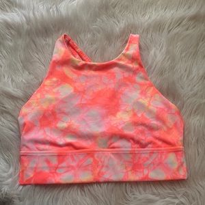 LIMITED EDTION!! Lululemon tie dye bra in orange and pink.